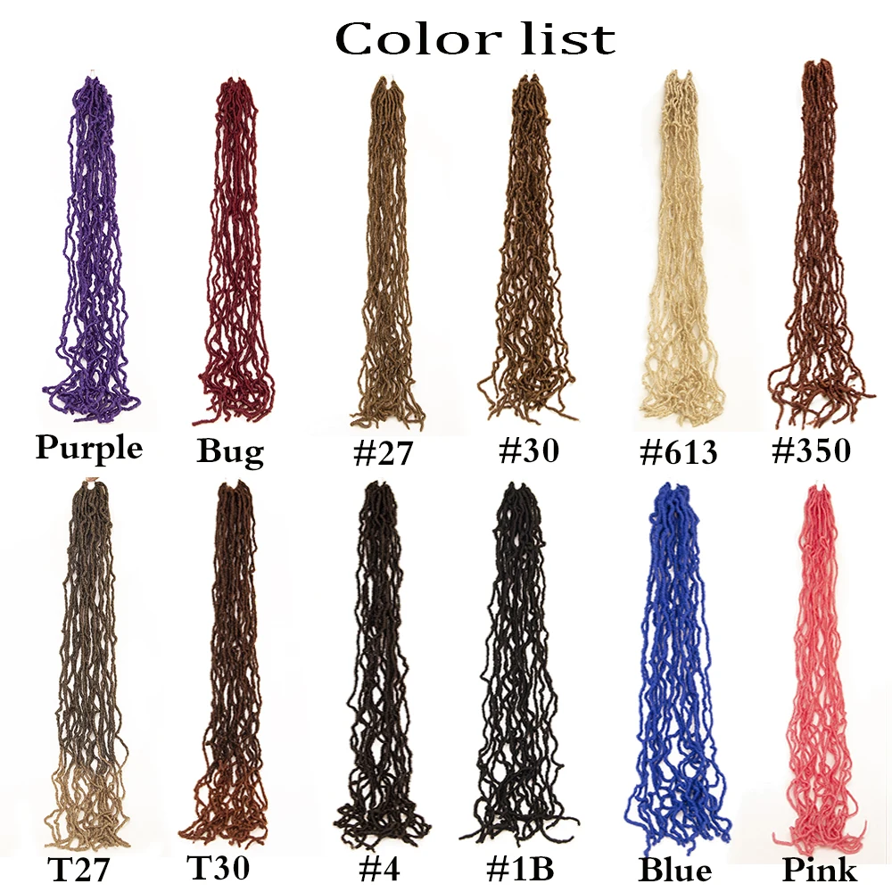 Cabelo De Crochê Sintético Nu Locs, 14 Tamanhos, 21 Fios, Extensão Faux  Locs, Deusa Macia, Trança De Cabelo Para Mulheres - Temu Portugal