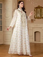 Eid Elegant Embroidery Muslim Dress for Women Ramadan Jalabiya Party Abaya Long Robe Morocco Dubai Kaftan Islam Vestidos Largos 2