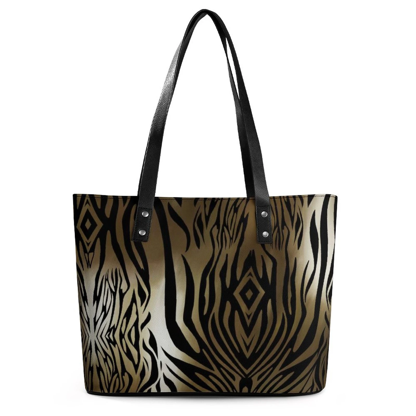 clásicos con estampado de tigre para mujer, bolso de hombro informal de piel de Animal, bolso de mano de cuero PU para playa, bolsos de diseñador con cremallera| | - AliExpress