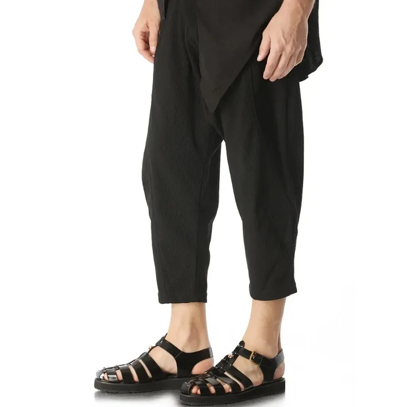 

Сандалии мужские из натуральной воловьей кожи, на платформе