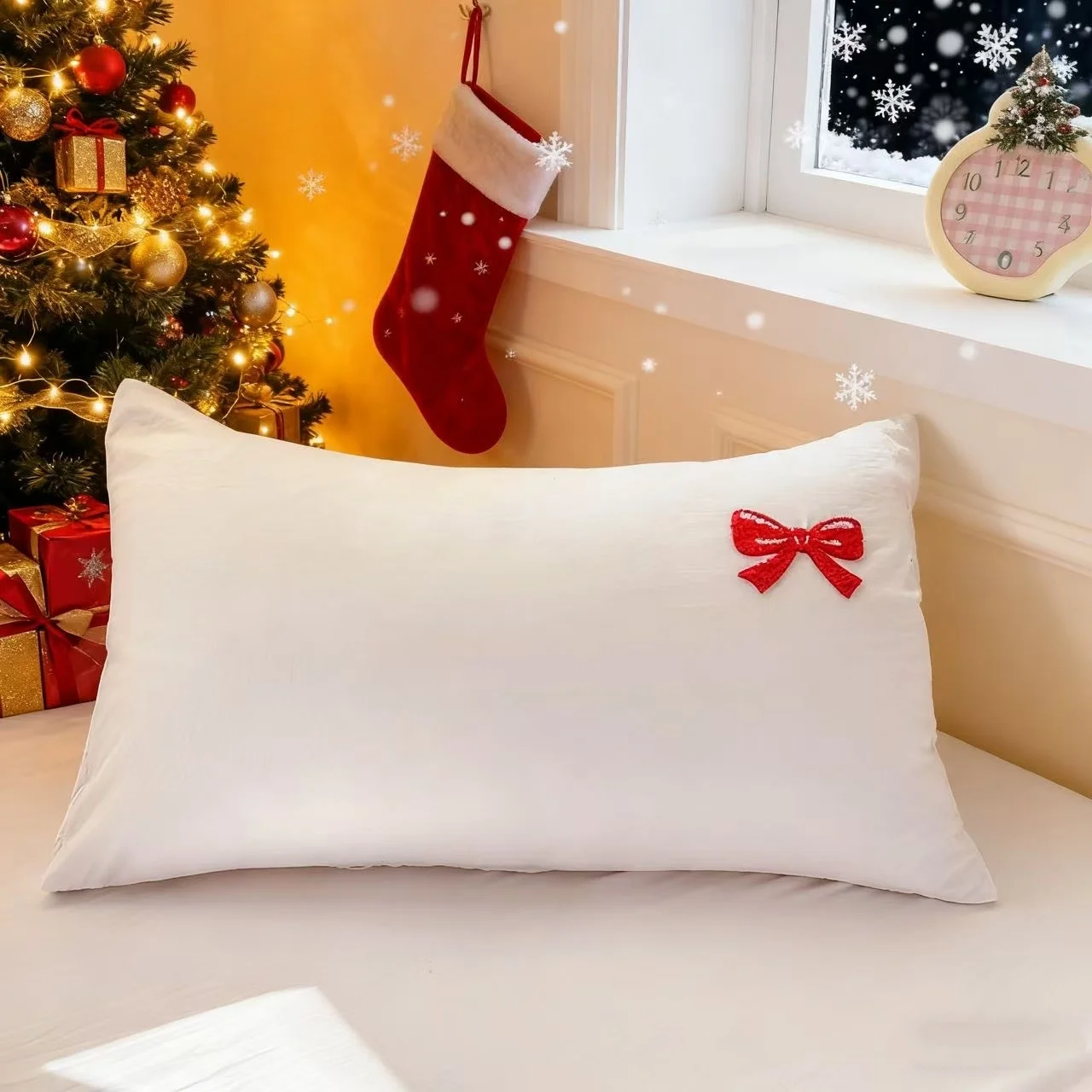 3 Piece Sheet Set Chut bowknot embroidery duvet cover Set ??Christmas decoration comfortable Bedding Set Bedspread for All Season S1a90b8679eaa47aaa3bdbc118df4e962p
