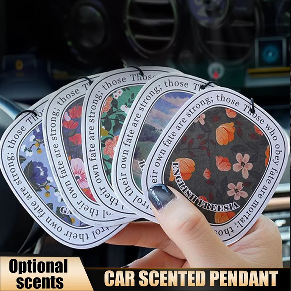 

New Car Diffuser Air Freshener Car Perfume Air Freshener Car Mirror Hanging Accessories Long Lasting Aromatherapy Car Scent Air