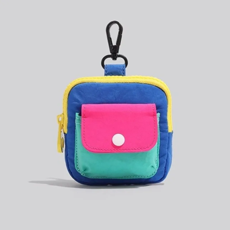 Compact Niche Card Wallet - New Color-Contrast Mini Pouch, Portable Zipper Bag for Earphones & Tiny Belongings Creativity