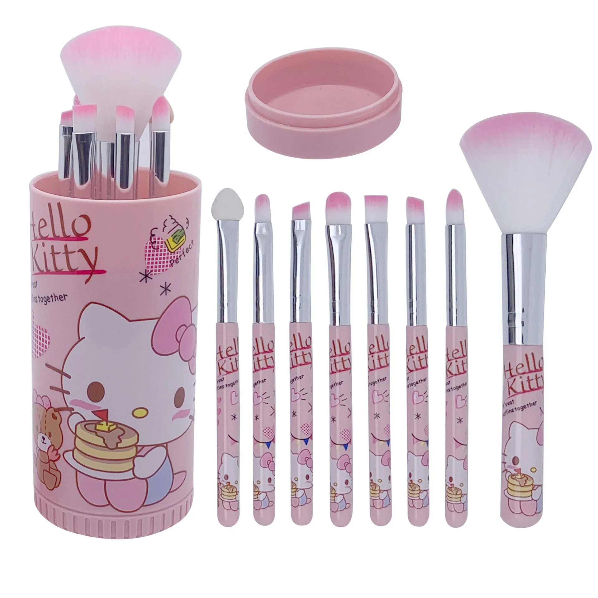

8 шт./набор, Кисточки для макияжа Hello Kitty