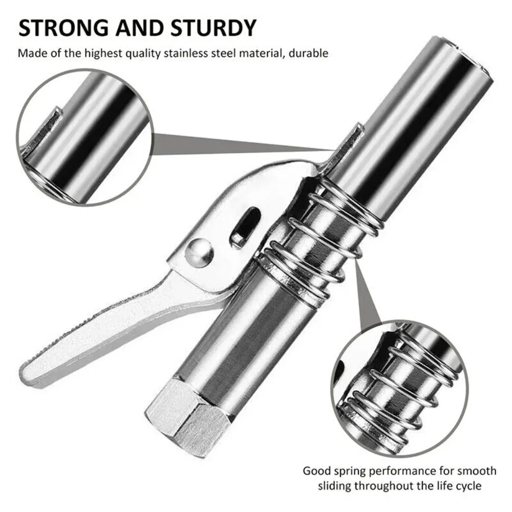 

Cold Rolled Steel Material Lubricating Grease Nozzle Single Handle Quick Release Heavy Duty Tool Six Petal Locking Forceps