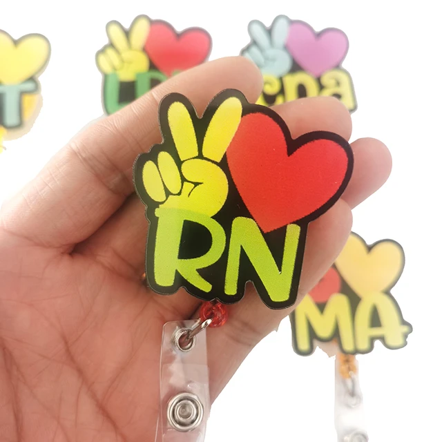 Custom Key Rings New Styles Scrub Life Acrylic Badge Holder Nurse  Accessories Medical Series Nursing Student CNA Badge Reel Nurse Gifts From  21,9 €