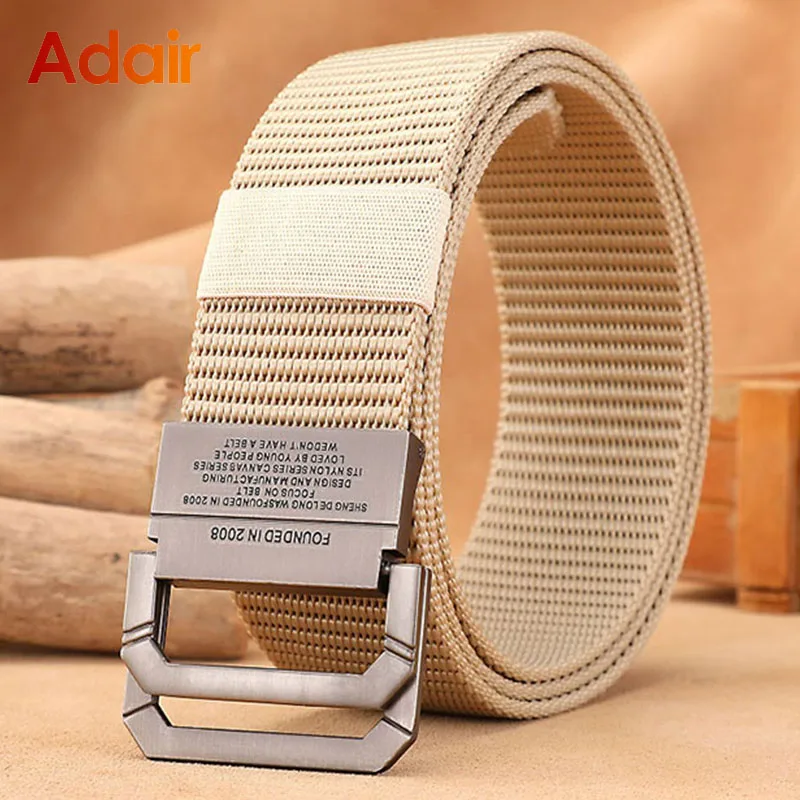Men Casual Fabric Tactical Webbing Belts Nylon Canvas Jeans Belt Army Waist High Quality Luxury Designer Military Strap HB009