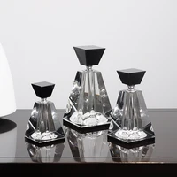 European K9 Crystal Perfume Bottles Square Black Clear Empty Refillable Smooth Even Heavy Perfect Gifts For Lovers Friends 1