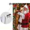 2pcs Santa Claus and Snowman Printed Curtain for Christmas Home Decor - Rod Pocket Window Treatment for Bedroom, Office, Kitchen 6