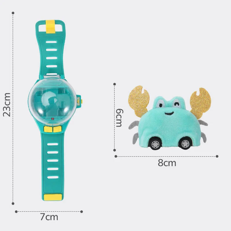 2.4G Mini RC Car Watch Toy LED Light Electric Induction Watch Plush Bunny Dog Crab RC Car Boys and Girls Toy Gift 6