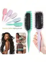 Nouvelle brosse définissante pour boucles - Brosse pour cheveux bouclés pour le coiffage, brosse pour cheveux bouclés humides, pour modeler et définir 1