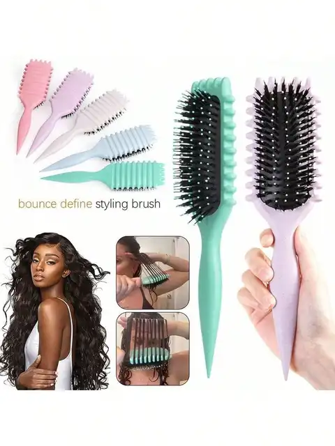 Nouvelle brosse définissante pour boucles - Brosse pour cheveux bouclés pour le coiffage, brosse pour cheveux bouclés humides, pour modeler et définir 1