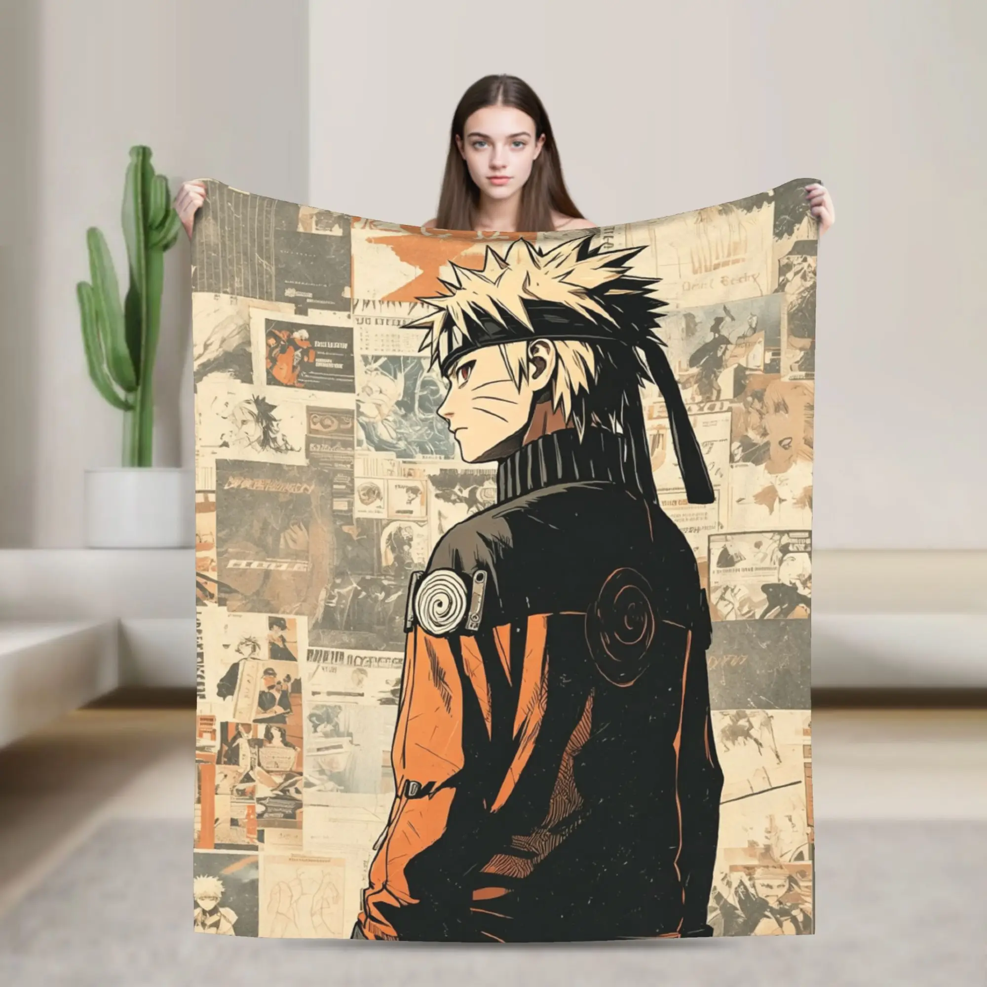 Luxurious Naruto Inspired Soft Fleece Blanket - Warm Flannel Manga Throw