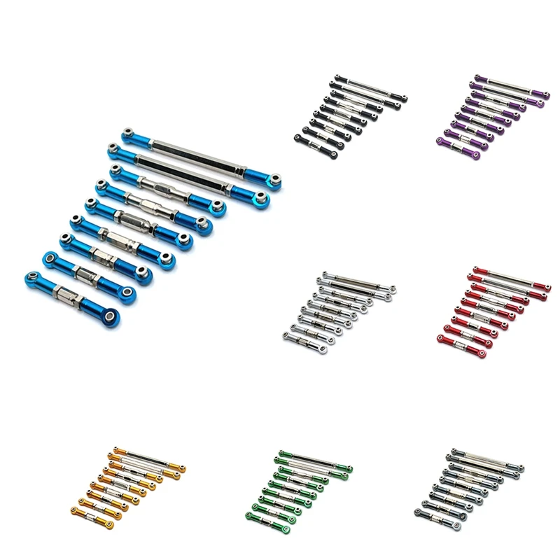 

1 комплект металлических передних и задних рулевых тяжек, сервопривод, набор рулевых тяжек для Wltoys 12429 1/12, запчасти для радиоуправляемых автомобилей, аксессуары 2