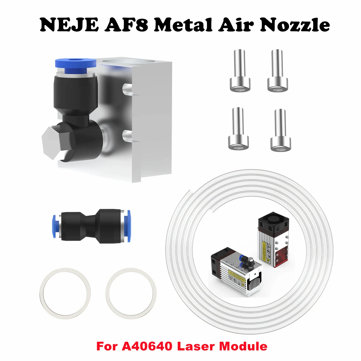 

NEJE AF8/AF6/MF11 // KF8 CNC металлическая воздушная Форсунка с ручным управлением, вспомогательный комплект для лазерной лампы NEJE