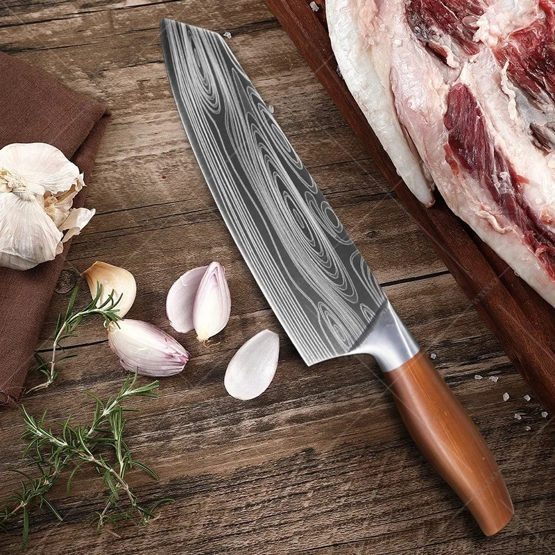 Japanese Kitchen Knives Stainless Steel Fish Fillet Meat Cleaver Chef Knife Sushi Knife Slicing Santoku Knife Cooking Tools