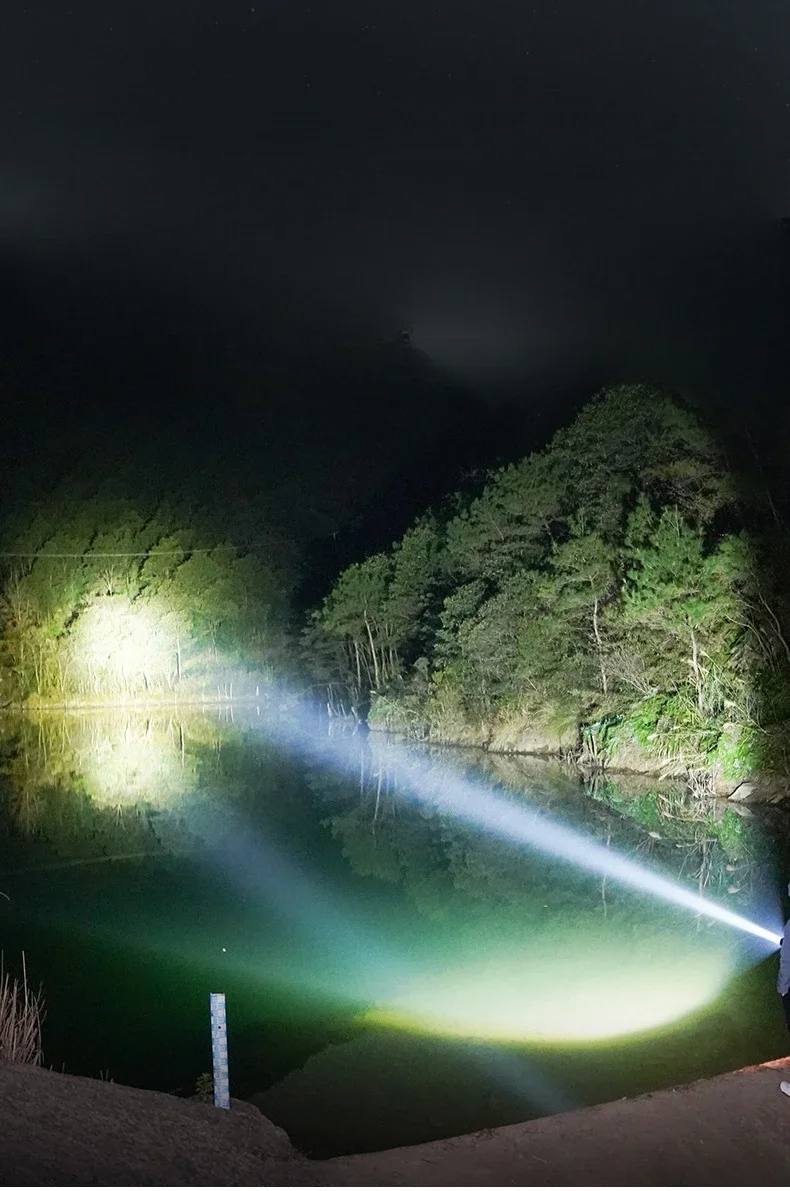 Description Picture 5 of itemMost Powerful LED Flashlight USB Rechargeable Searchlight High Power Work Light Camping Lantern Torch with Built-in Battery