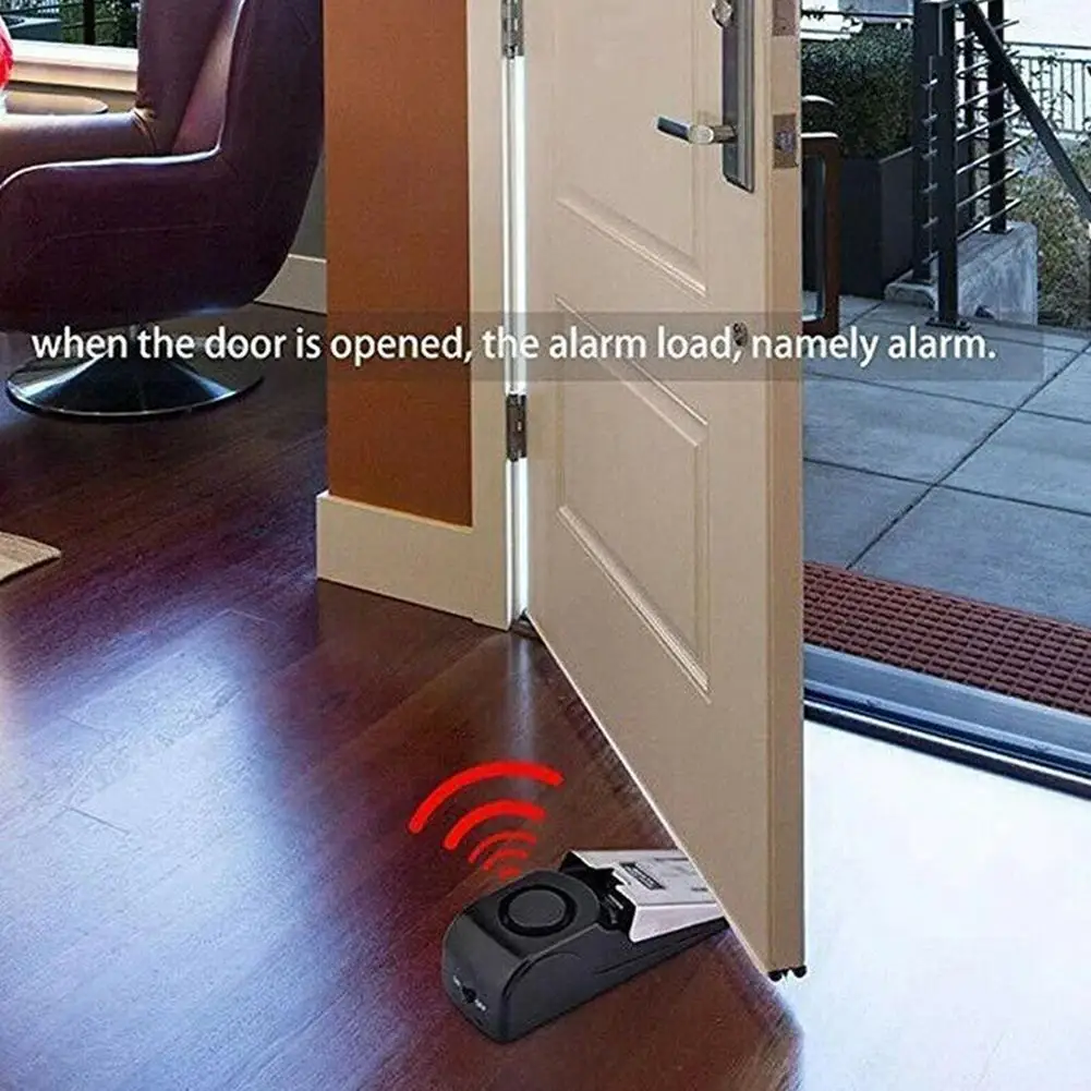 Portable Door Stop Alarm Anti-theft Wireless Security System Door Stopper Block Alarm Home Hotel Dormitory Safety S5a9