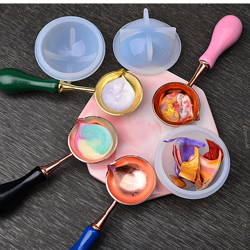 Seal Stamp Wax Spoon Cleaning Tool Soft Silicone Spoon Melting Wax Spoon Cleaner DIY Wedding Invitation Clear Stamps Tool