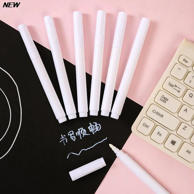 4pcs/set White Liquid Chalk Marker Set, Dust-free And Safe To Use