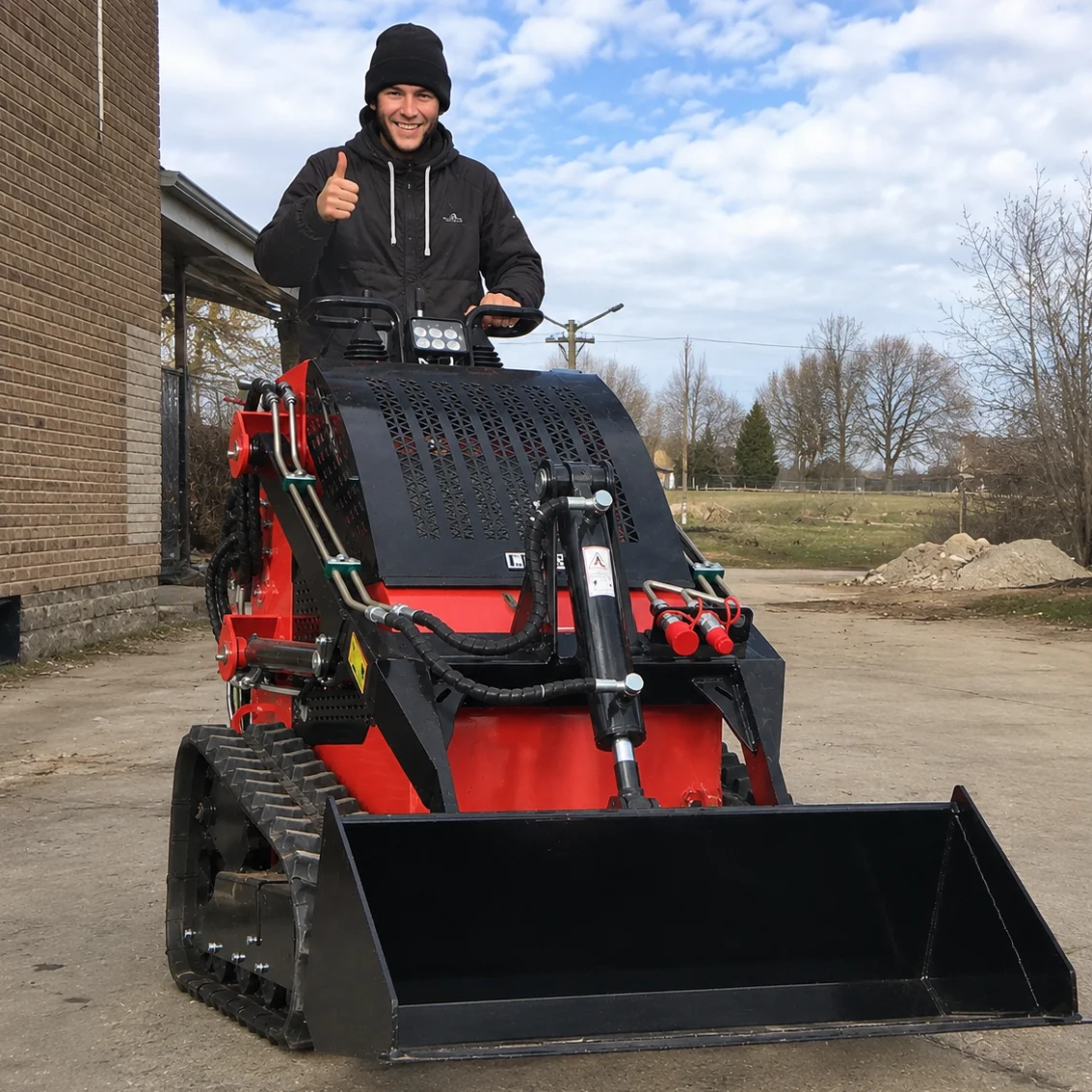 Anpassbarer Kompakt-Raupenlader, Mini-Kompaktlader, CE EPA Euro 5, hydraulischer Schnellwechsler, Hochleistungsfähig für die Landwirtschaft