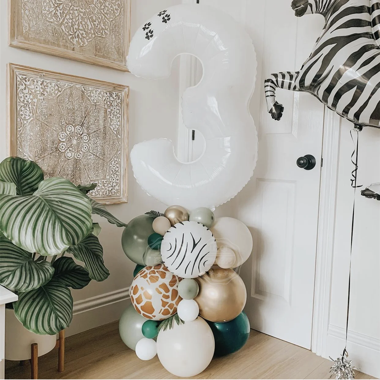 35pcs 1-9 Jungle Safari Animal Number Balloons Set Kids 1 2 3 Years Birthday Party Decoration Forest Supplies Baby Shower |