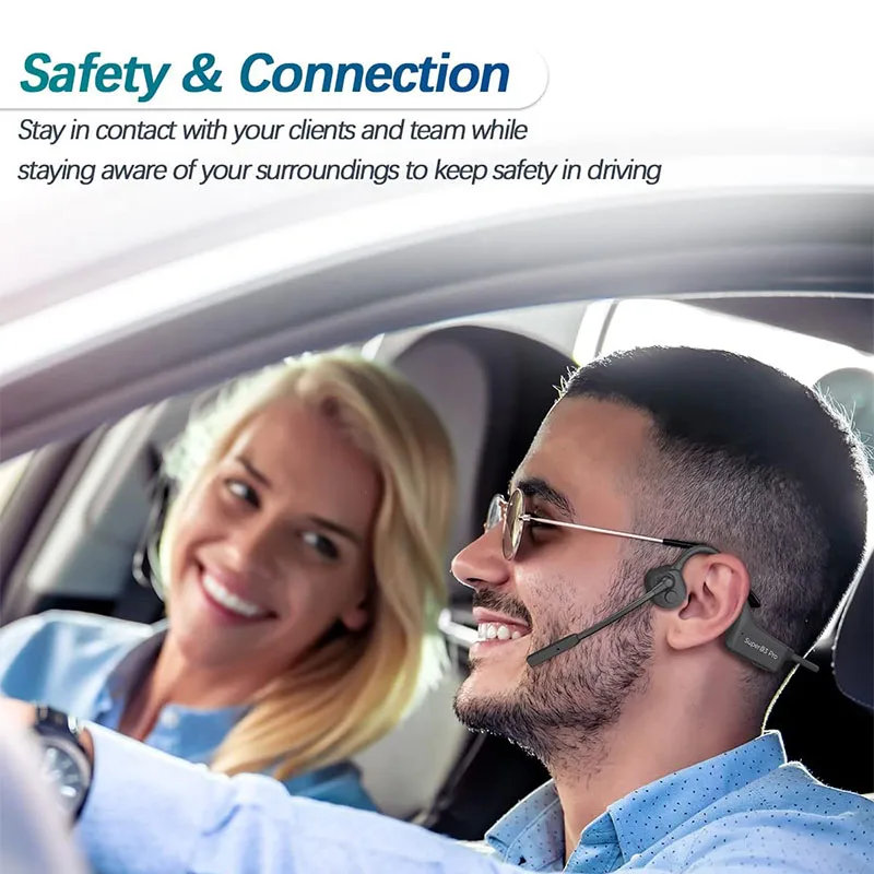 Knochenschallkopfhörer, kabelloses Bluetooth-Headset, Gaming-Kopfhörer, Schnellladefunktion, Arbeitskopfhörer mit Mikrofon_voghion.com