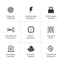 USB Rechargeable Fingerprint Smart Padlock Keyless Door Lock Portable Fingerprint Lock for Bag Drawer Suitcase Gym School - Image 6