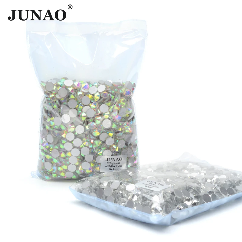 Large Size Crystal AB Glass Rhinestones Flatback Strass 100Gross