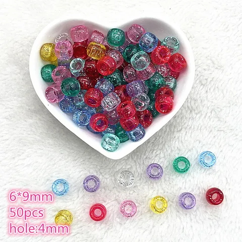 6mm--10mm Color Mixing Round Charms Acrylic Beads Loose Spacer Beads for Jewelry Makeing DIY Handmade Bracelet Accessories