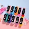 50pcs/lot Luminous LED Electronic Touch Kids Watch Heart Design Students Boys Girls Gift Waterproof Watches  For Wholesale 1