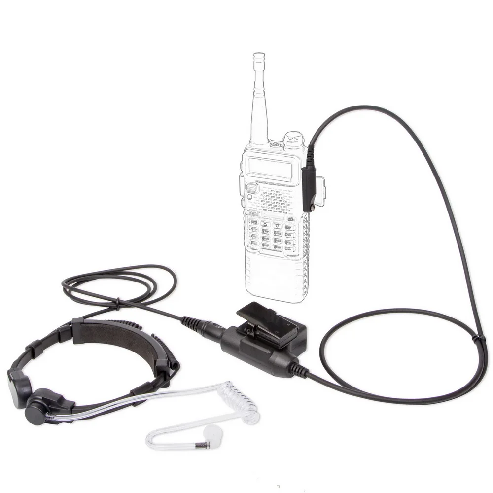 Walkie Talkie Microphone U94 PTT Neck Throat Mic Earpiece Radio Tactical Headset  for Baofeng BF-A58 UV-9R Plus GT-3WP UV-XR