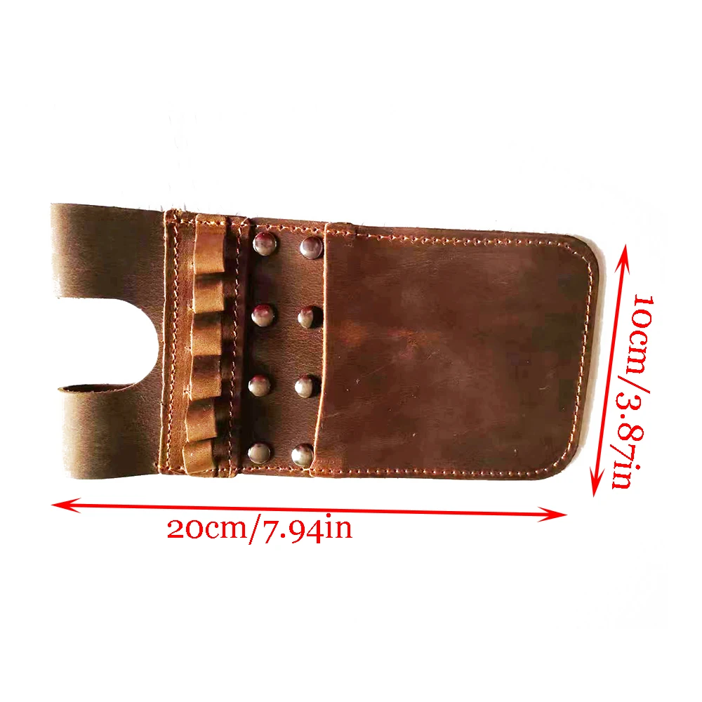 Cowhide Archery Quiver Arrows Pocket Archery Back Pouch Quiver Arrows Storage Hip Archery Pocket Quiver 6