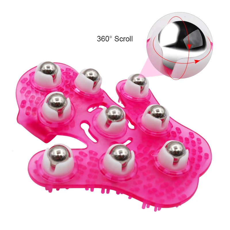 Roller Ball Body Massage Glove Anticellulite Muscle Pain Relief Relax