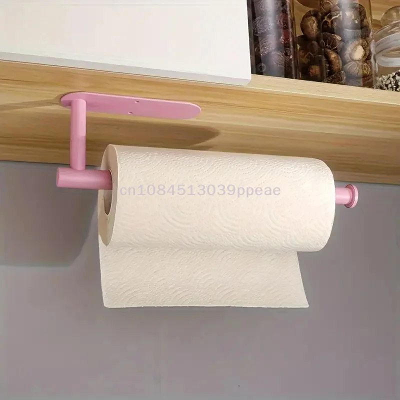 Porta asciugamani di carta da cucina, porta asciugamani di carta a parete, portarotolo di carta igienica, portaoggetti per armadietto, porta tovaglioli - immagine 4