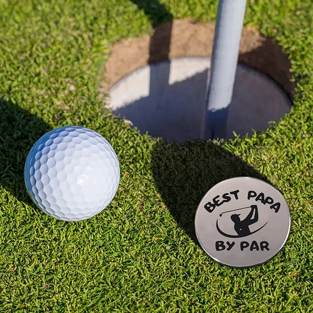 Best Papa By Par Funny Golf Ball Marker with Magnetic Hat Clip