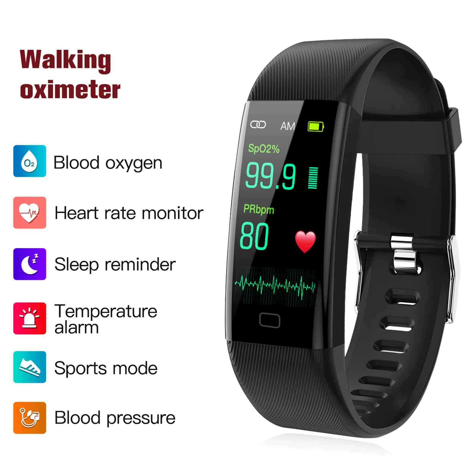 

for Sony Xperia 5 IV 1 IV 10 IV Ace III 5 III 1 III Sport Smart Watch Wristband Oximeter Temperature Heart Rate Monitor Bracelet