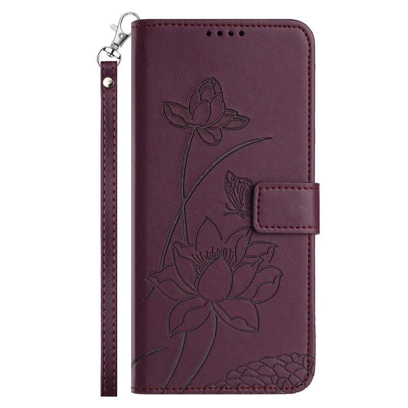 Elegant Flower Leather Flip Case: Magnetic Wallet Cover