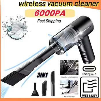 Wireless Car Vacuum Cleaner 9000Pa USB Charging 1200mAh Wet Dry Portable Handheld For Home Office Cleaning 2026 Portable Clean 1