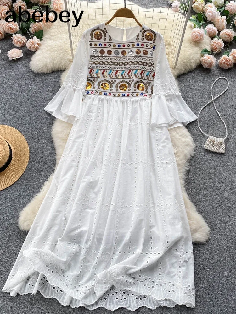 white tassel beach dress White Sequin Tassel Dress with Feathers – Ari Embroidery Studio