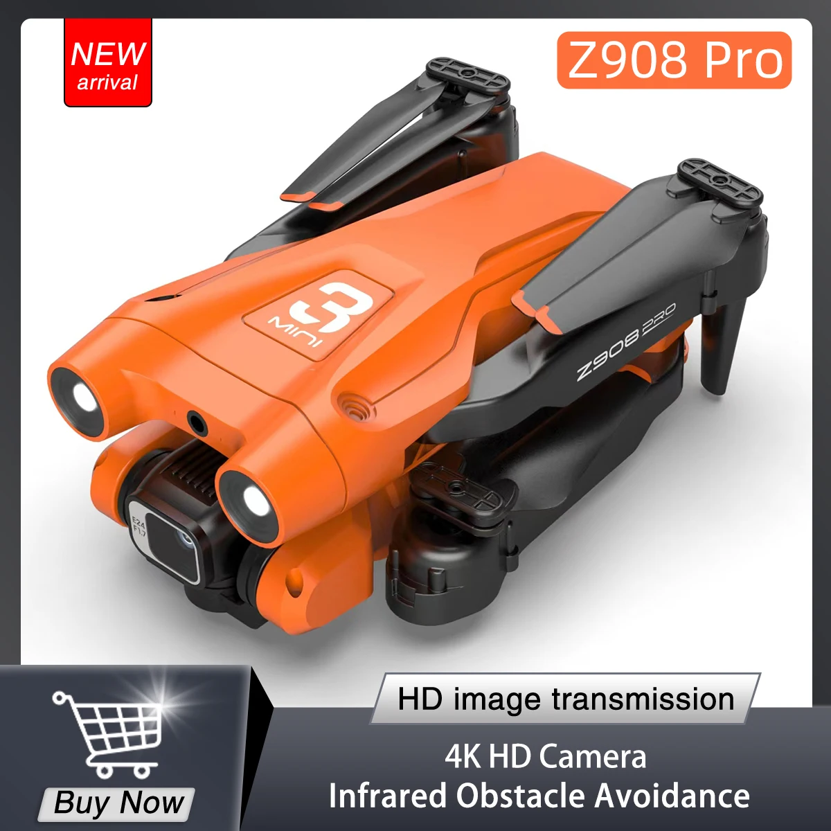 2022new Gray/black Z908 Pro Mini Drone 4k Profesional Helicopter Remote Control Quadcopter Rc