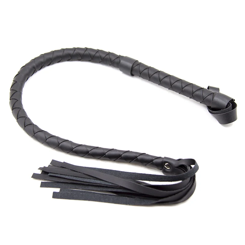 Pu Leather Pimp Whip Racing Riding Crop Party Flogger Hand Cuffs Queen Horse Riding Whip