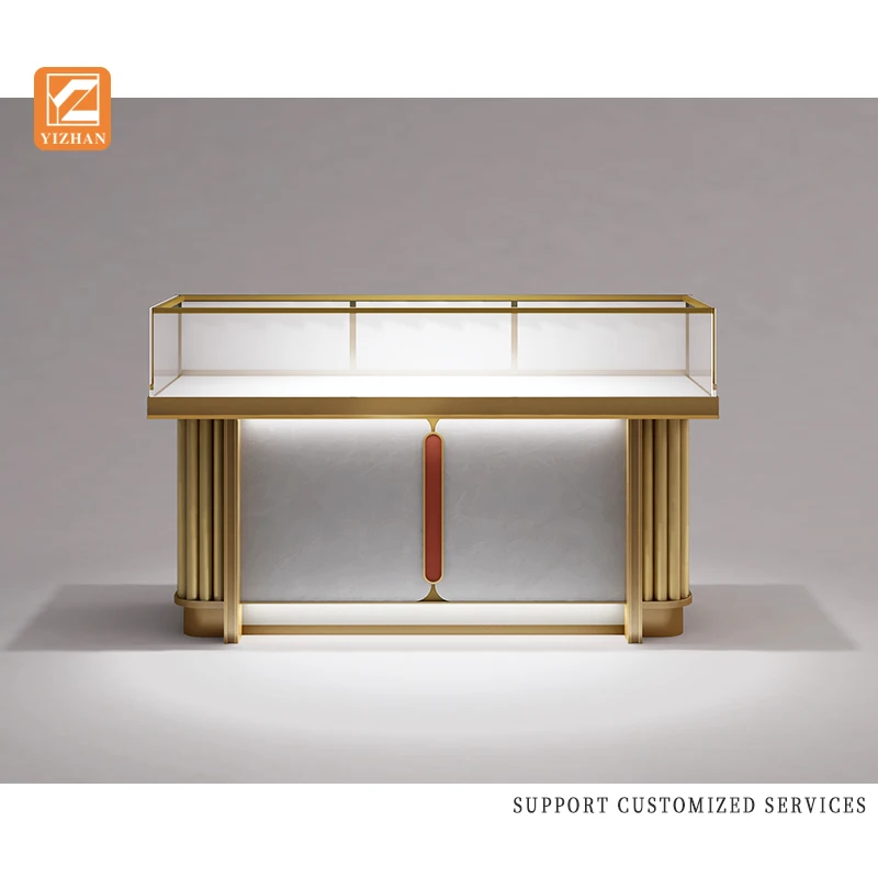 맞춤 제작 소매용 주얼리 쇼케이스 매장 카운터 디자인 주얼리 매장 진열대