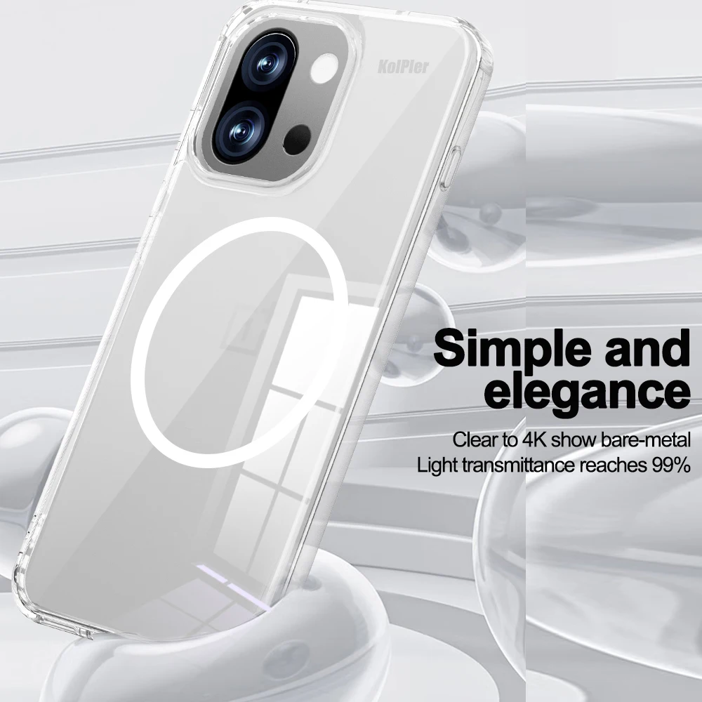 Enhanced Shockproof Matte Translucent Case with Magnetic Feature