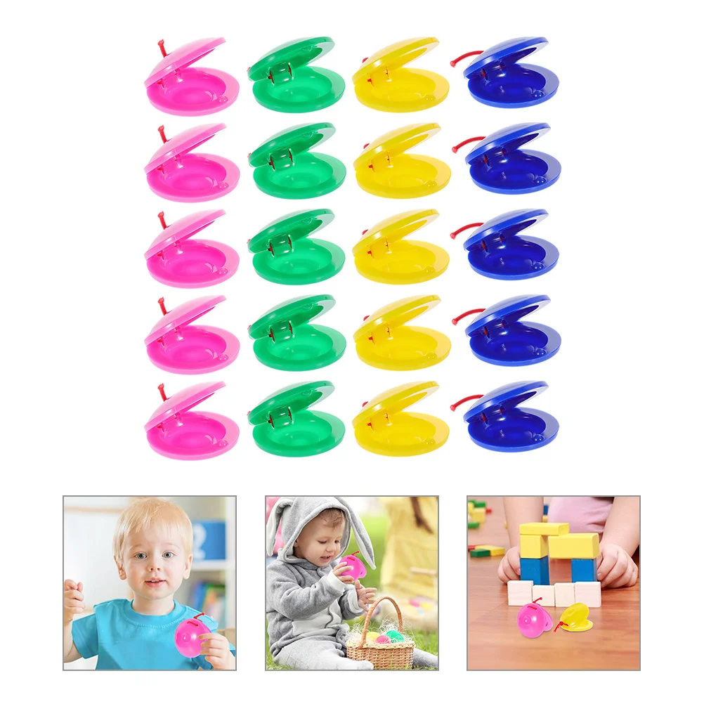 

20 Pcs Percussion Soundboard Castanet Clapper Instrument Kids Musical Instruments Castanets