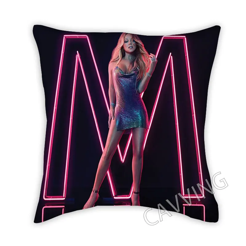 

Mariah Carey 3D Printed Polyester Decorative Pillowcases Throw Pillow Cover Square Zipper Cases Fans Gifts Home Decor H02