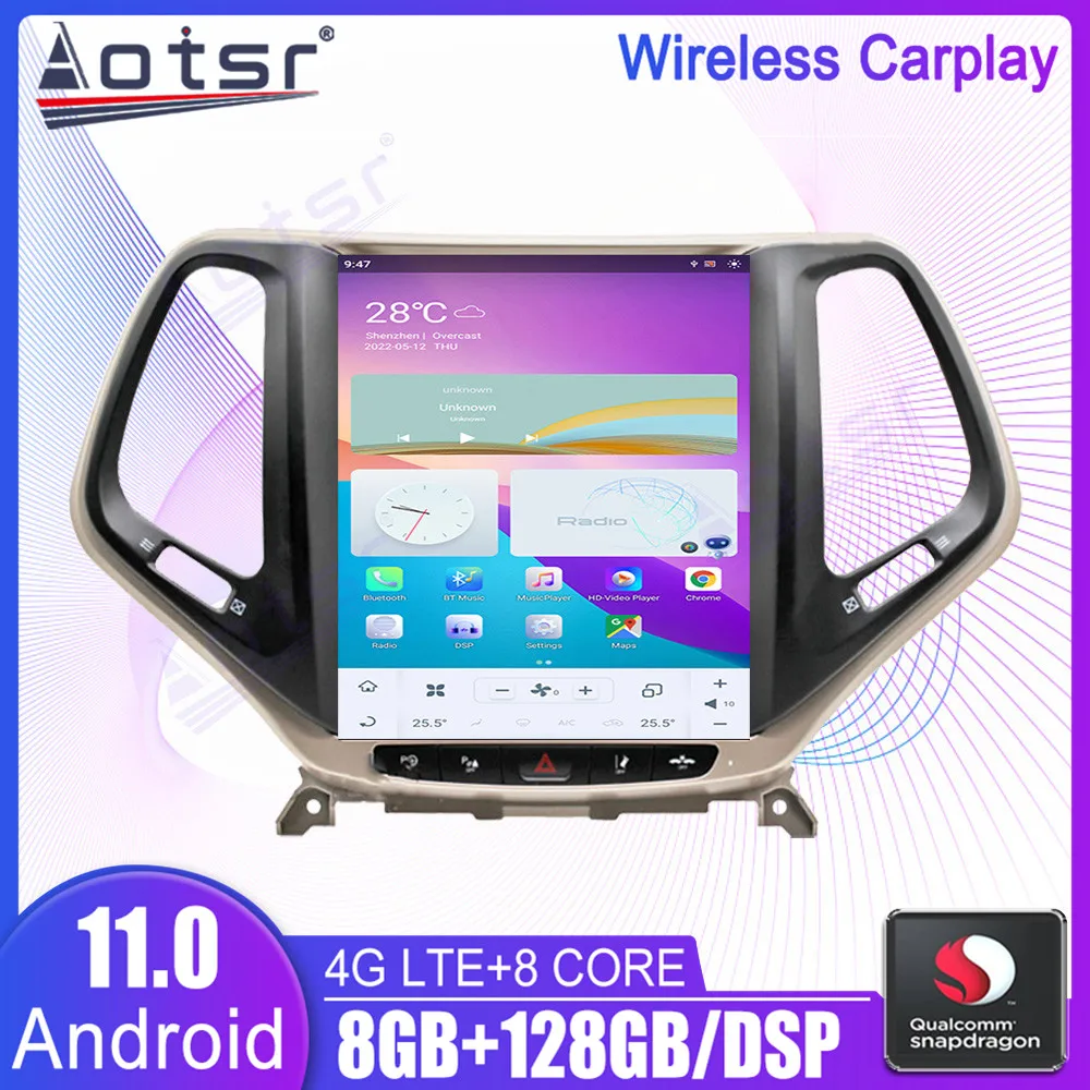 

Android 11 Car Automotive Multimedia Radio Player Stereo For Jeep Cherokee 2014 2015 2016 2017 2018 GPS Navi Autoradio Head Unit