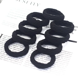 20PCS High Elasticity Fashion Hair Ties with Jacquard Pattern Headbands - 20PCS (Black wavy)
