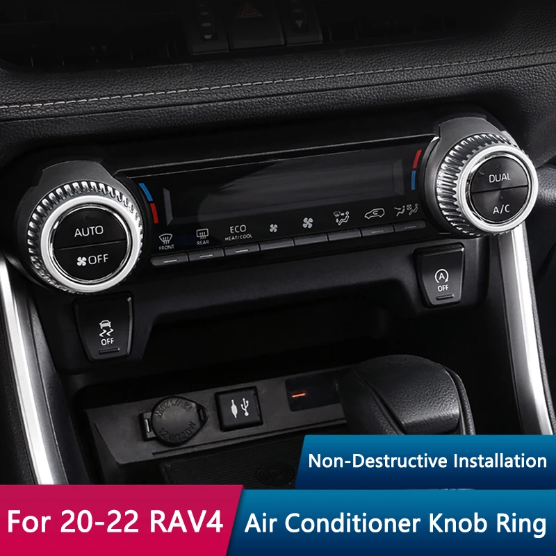 Qhcp Car Ac Climate Control Knob Trim Button Cover Abs Ac Control Knob