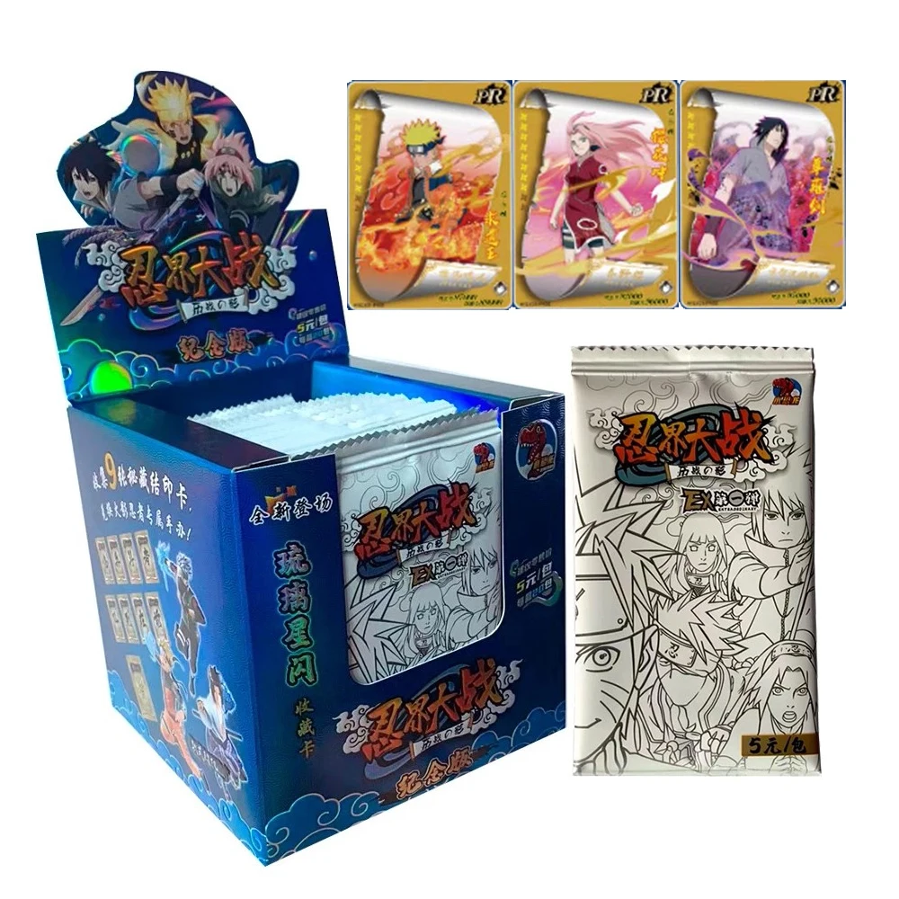 

Anime NARUTO Card Uzumaki Uchiha Sasuke Tcg Carte Haruno Sakura Hatake Kakashi Game Cards For Children Gif